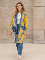LONG CARDIGAN | JANIS: YELLOW PALM-Jackets & Sweaters-SHANNON PASSERO-Coriander