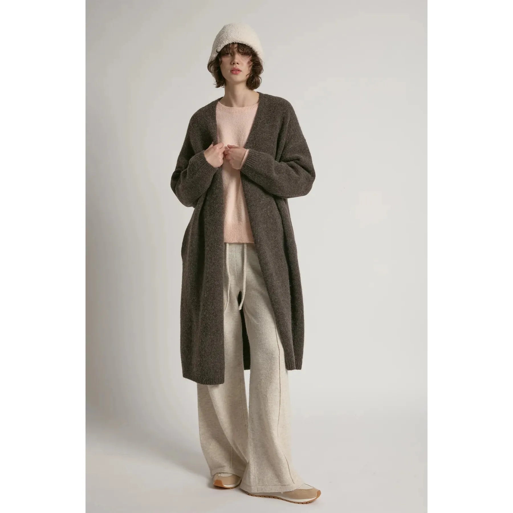 LONG CARDIGAN | SOFT FLOWING-Jackets & Sweaters-LOOK BY M-Coriander