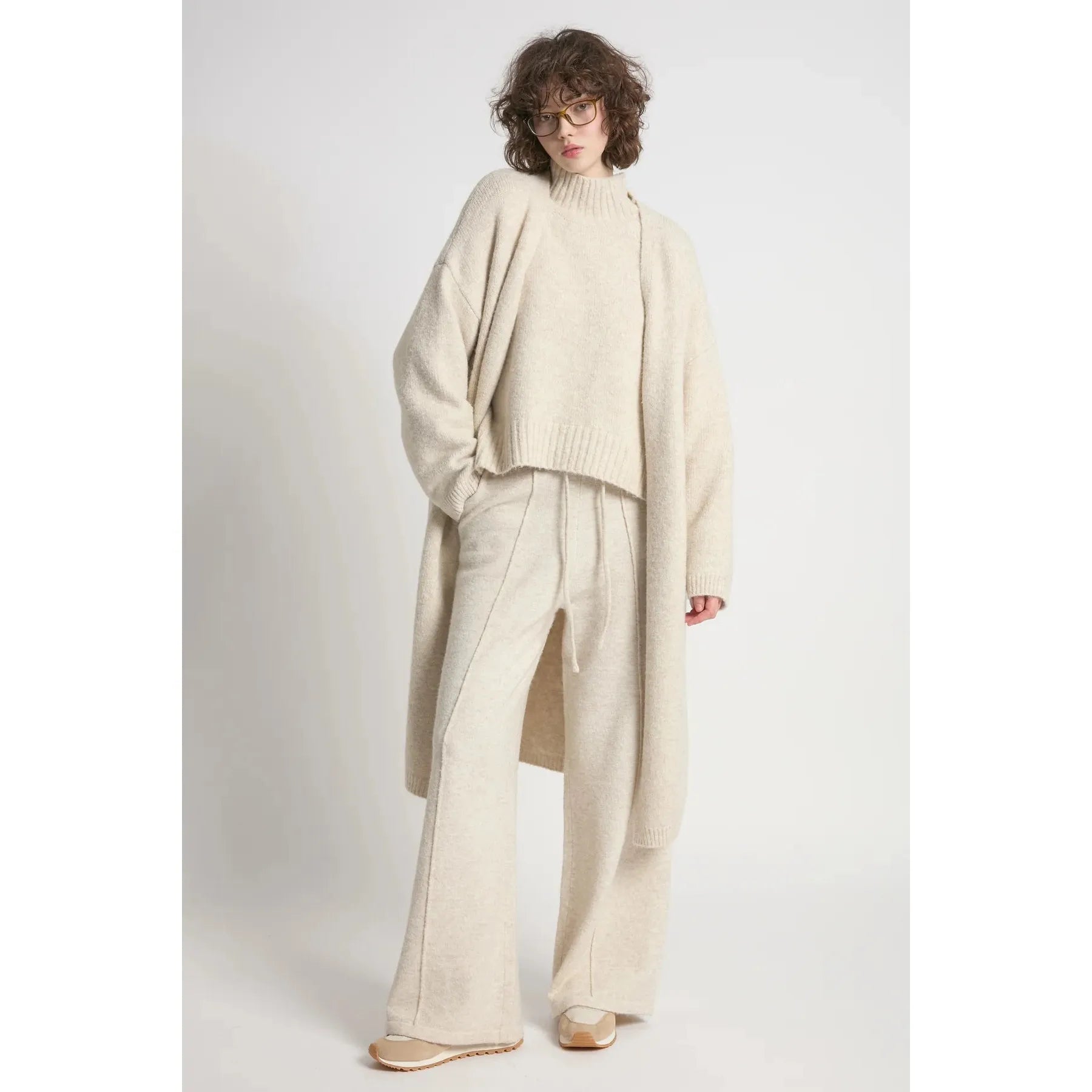 LONG CARDIGAN | SOFT FLOWING-Jackets & Sweaters-LOOK BY M-Coriander