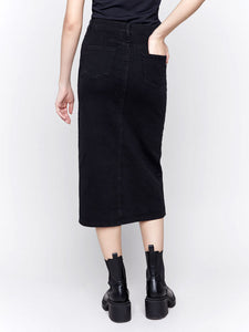 LONG DENIM SKIRT-Bottoms-CHARLIE B-Coriander