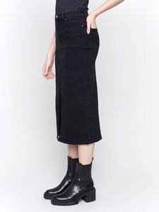 LONG DENIM SKIRT-Bottoms-CHARLIE B-Coriander