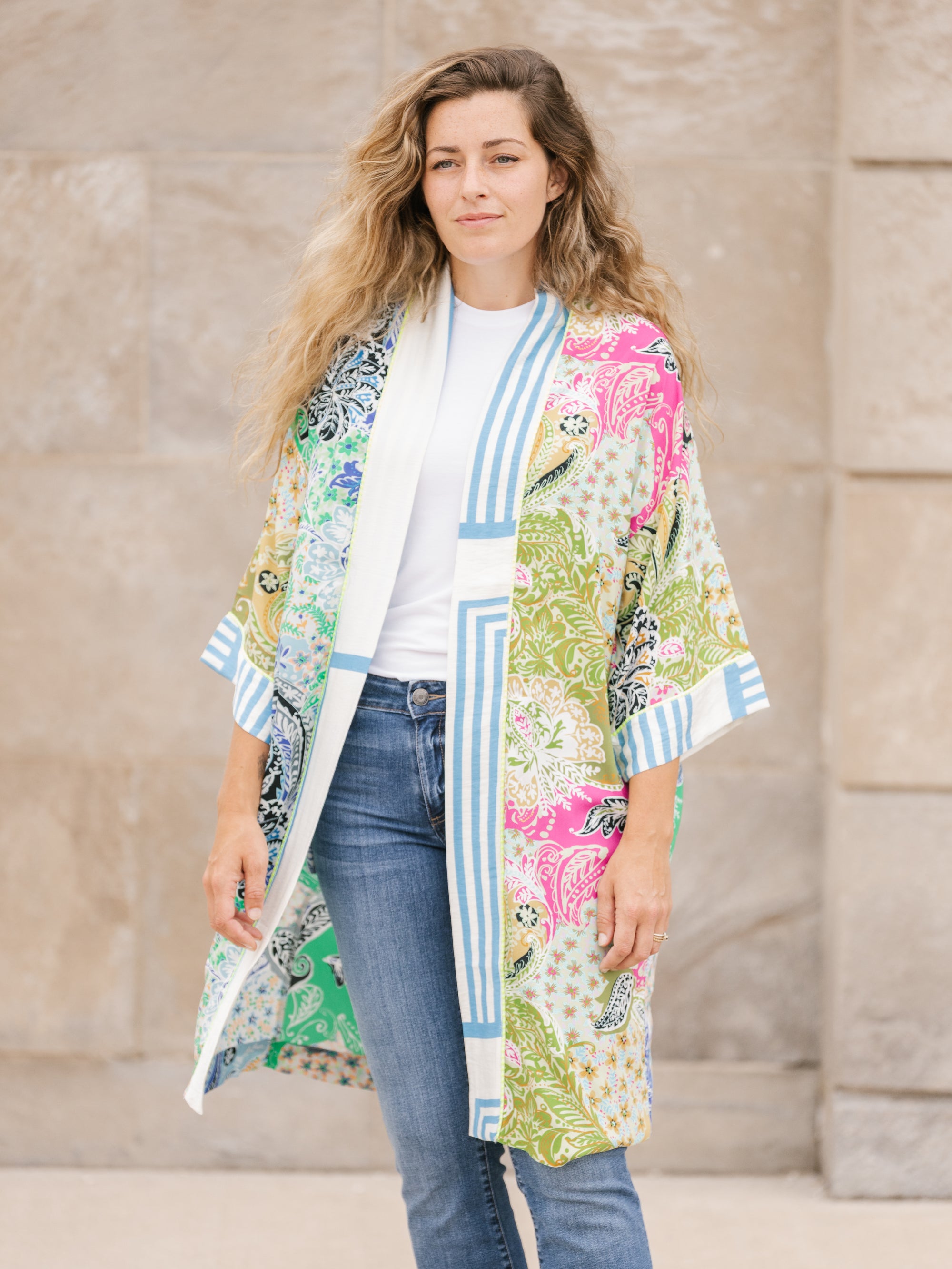 LONG KIMONO CARDI | STUDIO-Jackets & Sweaters-SHANNON PASSERO-ONE-BOHEMIAN PRINT-Coriander