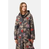 LONG QUILTED CAMO COAT-Jackets & Coats-ILSE JACOBSEN-38-FLORAL CAMO-Coriander