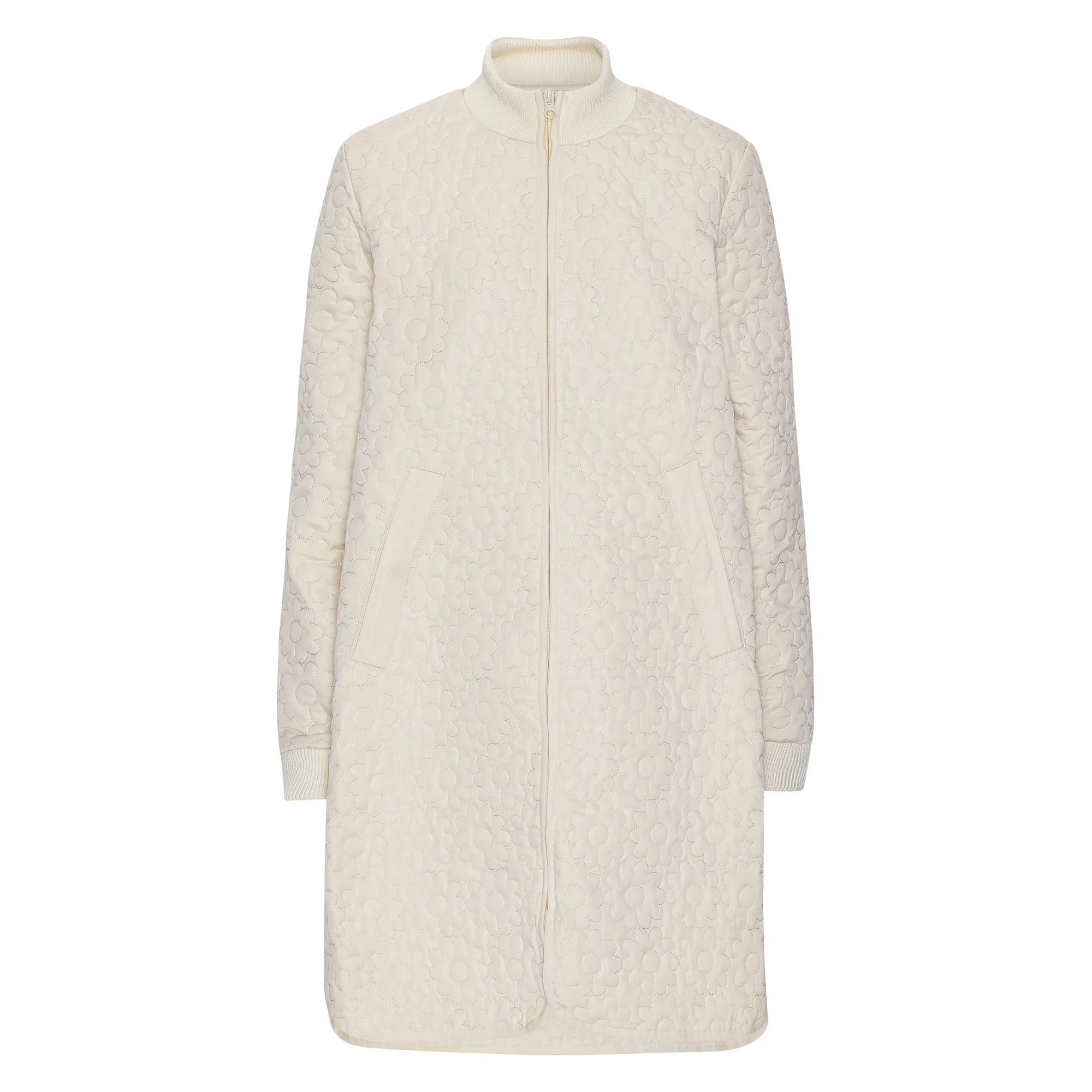 LONG QUILTED JACKET-Jackets & Outerwear-ILSE JACOBSEN-36-BLEACHED SAND 132-Coriander