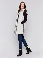 LONG QUILTED PUFFER VEST-Jackets & Sweaters-CHARLIE B-Coriander