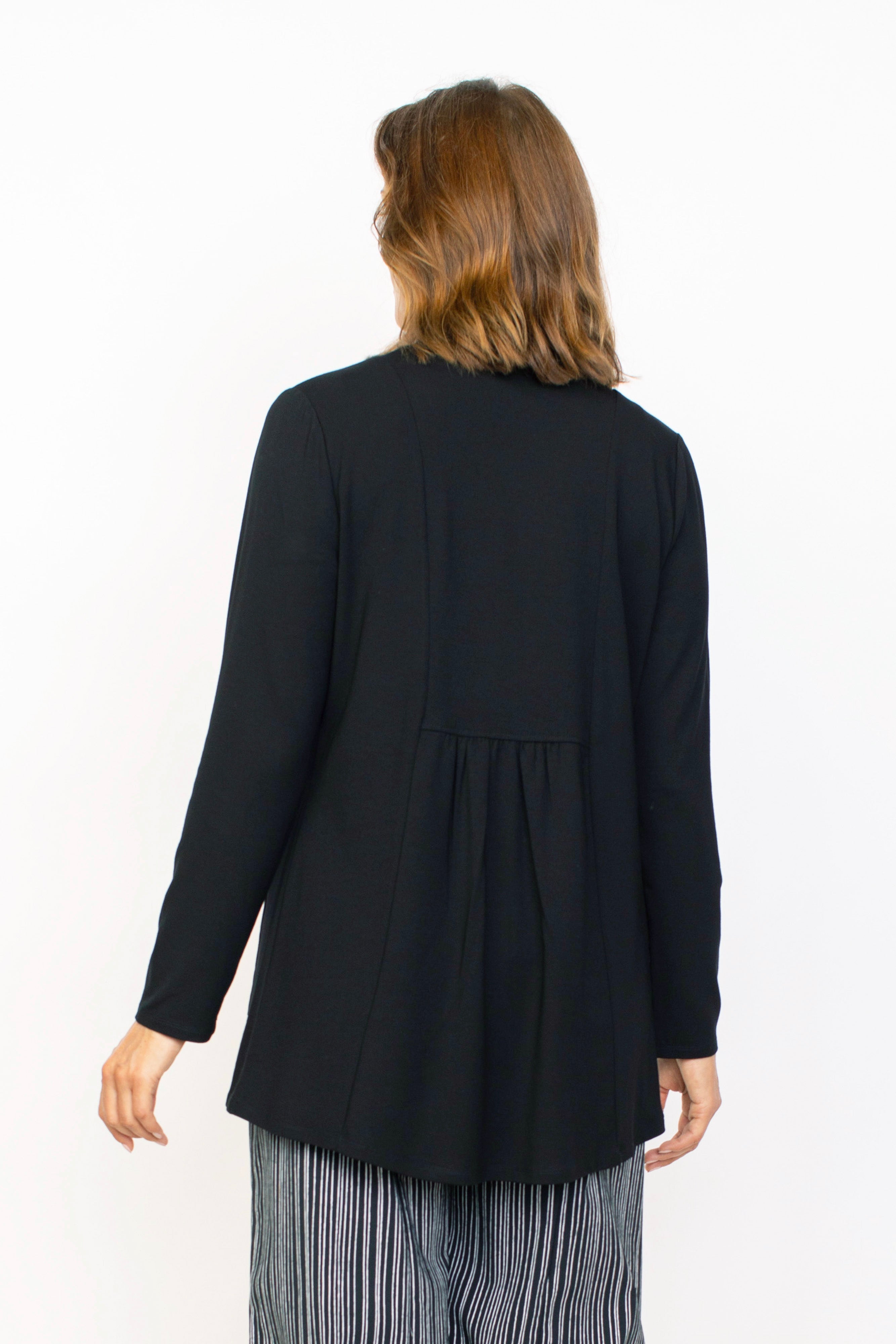 LONG SHIRRED BACK JACKET-Jackets & Sweaters-HABITAT-Coriander