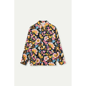 LONG SLEEVE BLOUSE | BABOUSHKA PRINT-Blouse-COMPANIA FANTASTICA-SMALL-BLACK-MULTI-Coriander