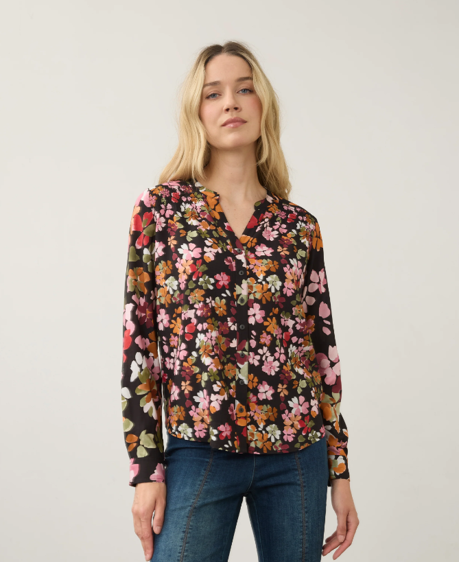 LONG SLEEVE BUTTON UP | FLORAL