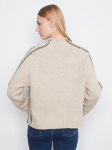 L/S PULLOVER SWEATER | RAGLAN SLEEVE MOCK NECK-Jackets & Sweaters-CHARLIE B-Coriander