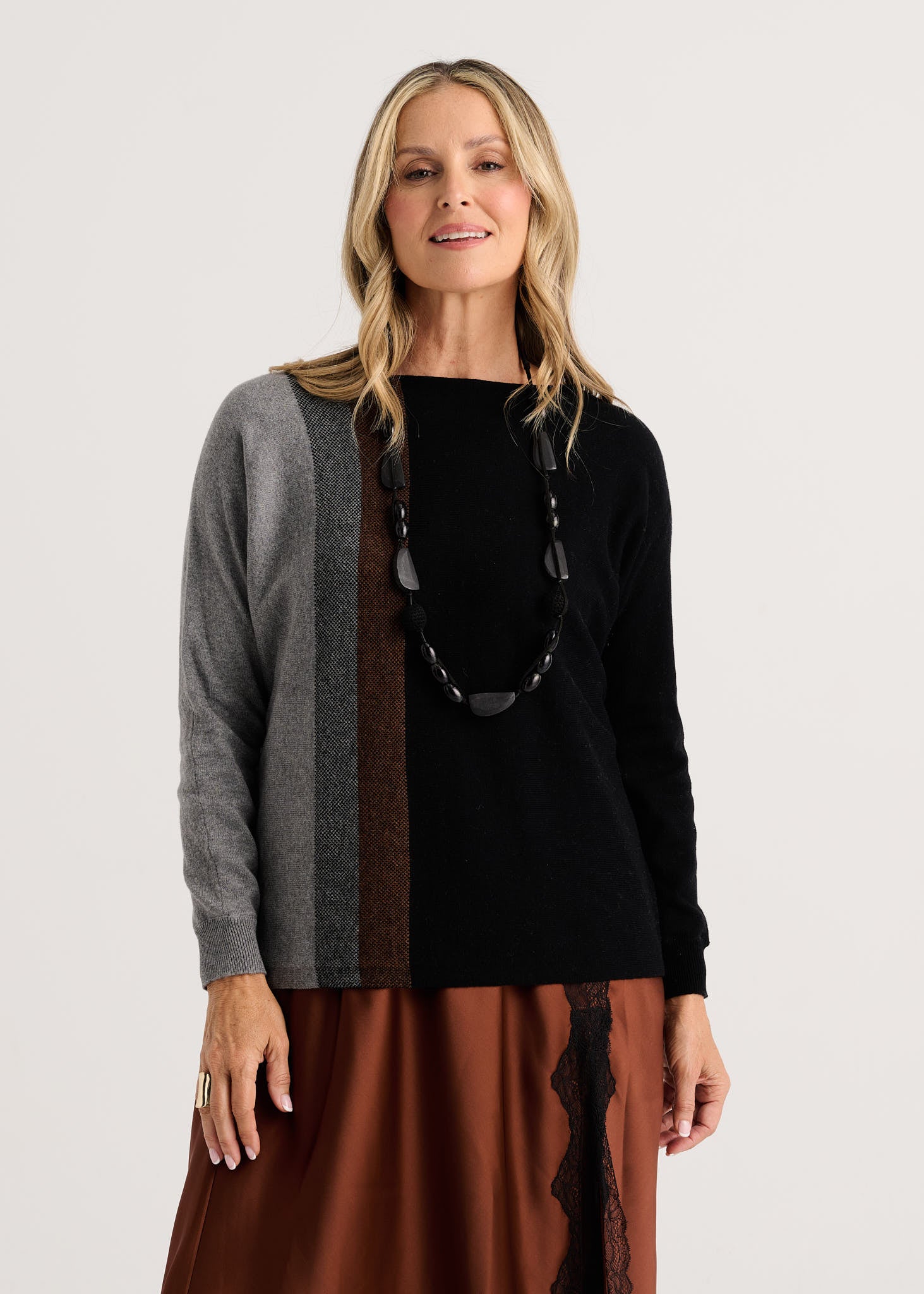 LONG SLEEVE PULLOVER SWEATER | VERTICAL LINE-Jackets & Sweaters-ZAKET & PLOVER-XSMALL-BLACK-Coriander