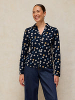 LONG SLEEVE SHIRT | ANNIE JERSEY-Tops-WHITE STUFF-6-NAVY-Coriander