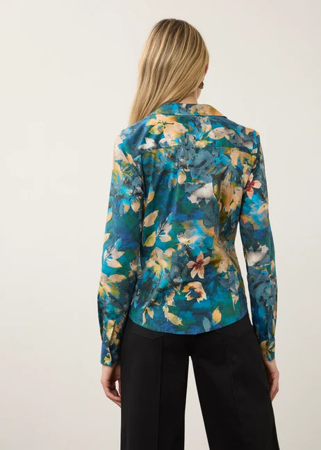 FDJ L/S SHIRT | SPLIT NECK SHIRT-Tops-FRENCH DRESSING JEANS-Coriander