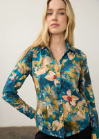 LONG SLEEVE SHIRT | SPLIT NECK SHIRT-Tops-FRENCH DRESSING JEANS-XSMALL-NOCTURNAL-Coriander