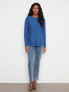LONG SLEEVE SWEATER | BOAT NECK-Jackets & Sweaters-CHARLIE B-Coriander