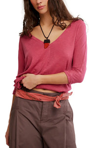 L/S TEE | HIGH LINE-Tops-FREE PEOPLE-Coriander