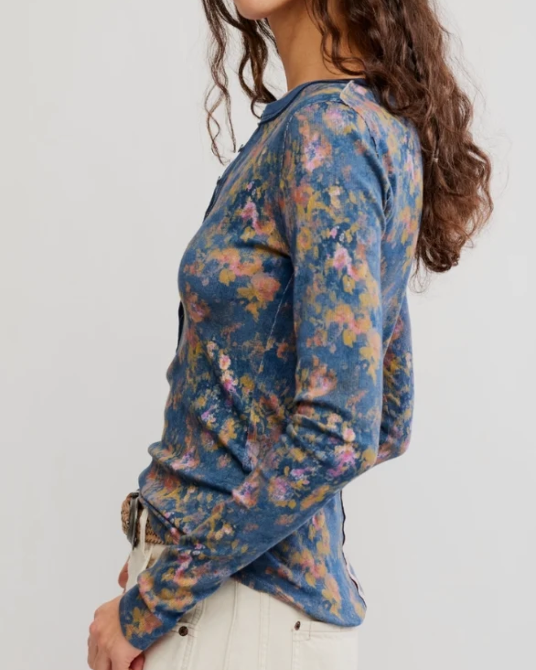 L/S TEE | JAMIE HENLEY PRINTED-Tops-FREE PEOPLE-Coriander