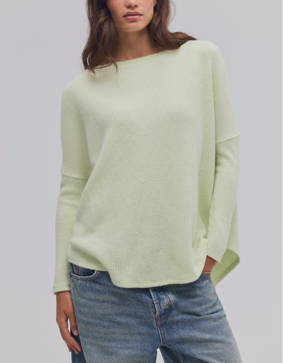 LONG SLEEVE THERMAL TOP | LATTE BLUES-Tops-FREE PEOPLE-Coriander