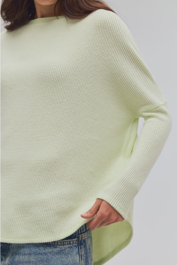 LONG SLEEVE THERMAL TOP | LATTE BLUES-Tops-FREE PEOPLE-Coriander