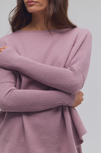 LONG SLEEVE THERMAL TOP | LATTE BLUES-Tops-FREE PEOPLE-Coriander