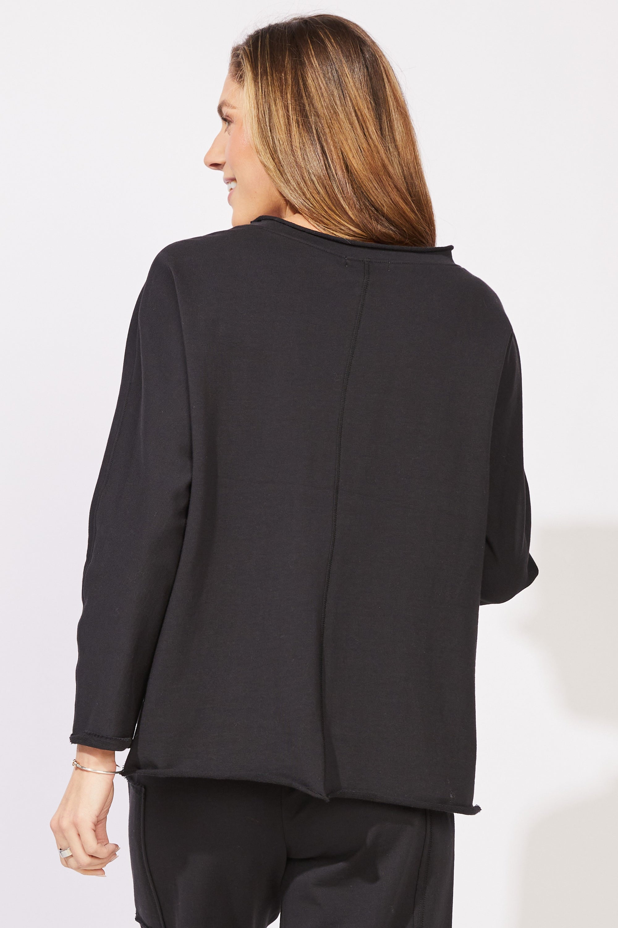 L/S TOP | RELAXED ROLL NECK-Tops-ESCAPE-Coriander