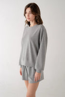 LONG-SLEEVED TOP | CREW-Tops-ELLE GREY-SMALL-HEATHER GREY-Coriander