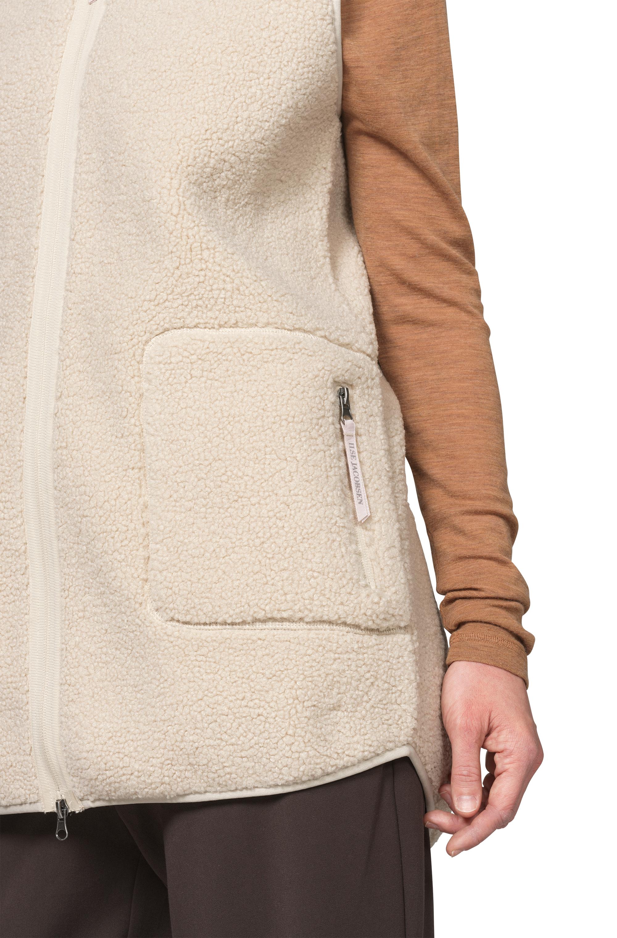 LONG VEST | BONDED PILE-Jackets & Sweaters-ILSE JACOBSEN-Coriander