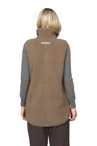 LONG VEST | BONDED PILE-Jackets & Sweaters-ILSE JACOBSEN-Coriander