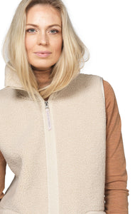 LONG VEST | BONDED PILE-Jackets & Sweaters-ILSE JACOBSEN-Coriander