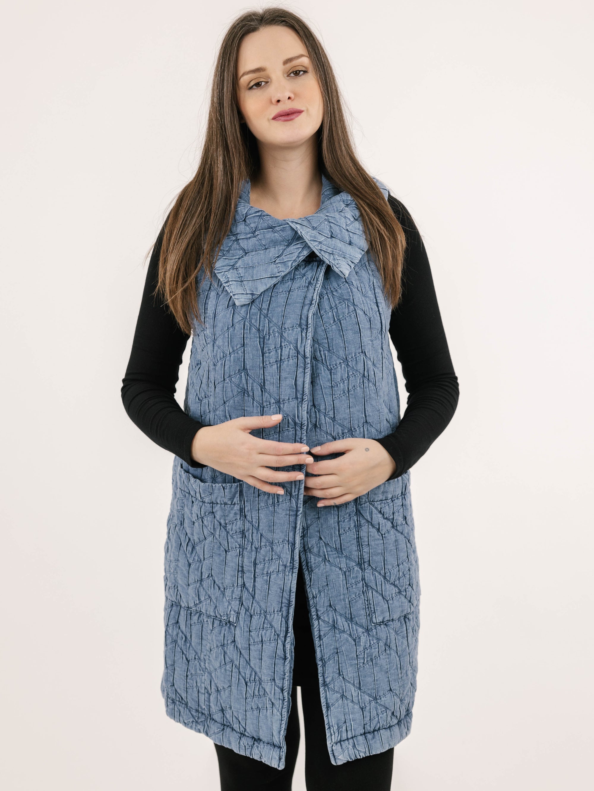 LONG VEST | HAYDEN-Jackets & Sweaters-SHANNON PASSERO-Coriander