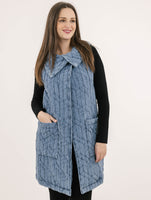 LONG VEST | HAYDEN-Jackets & Sweaters-SHANNON PASSERO-SMALL-DENIM-Coriander