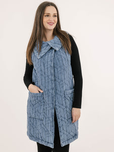 LONG VEST | HAYDEN-Jackets & Sweaters-SHANNON PASSERO-SMALL-DENIM-Coriander
