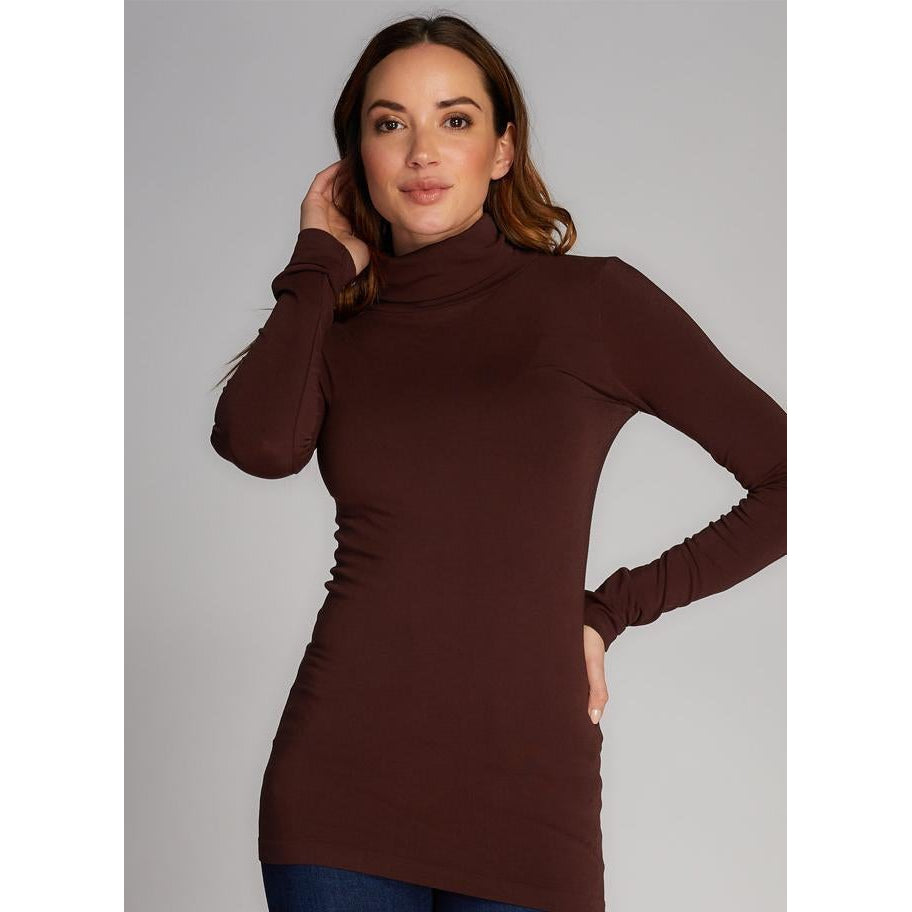 LONGSLEEVE TURTLENECK-Basics-CEST MOI-ONE SIZE-Brown-Coriander