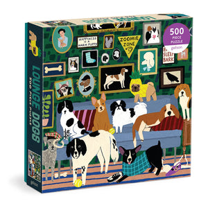 LOUNGE DOGS 500 PC PUZZLE-Fun and Games-RAINCOAST-Coriander