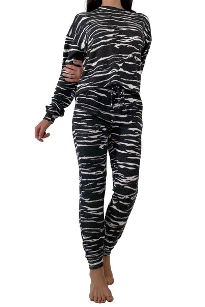 LOUNGE SET | BLACK TIGER-Loungewear-FORNIA-XSMALL-BLACK TIGER-Coriander