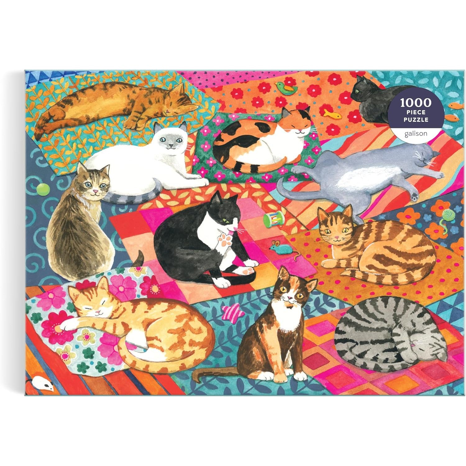 LOUNGING CATS 1 000 PIECE PUZZLE-Fun and Games-RAINCOAST-Coriander