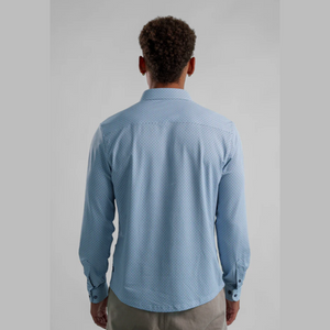 L/S BUTTON UP SHIRT | DIAMOND GEO-Shirt-STONE ROSE-Coriander