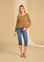 L/S PULLOVER SWEATER | BUBBLE WEAVE-Jackets & Sweaters-FRENCH DRESSING JEANS-SMALL-HENNA-Coriander