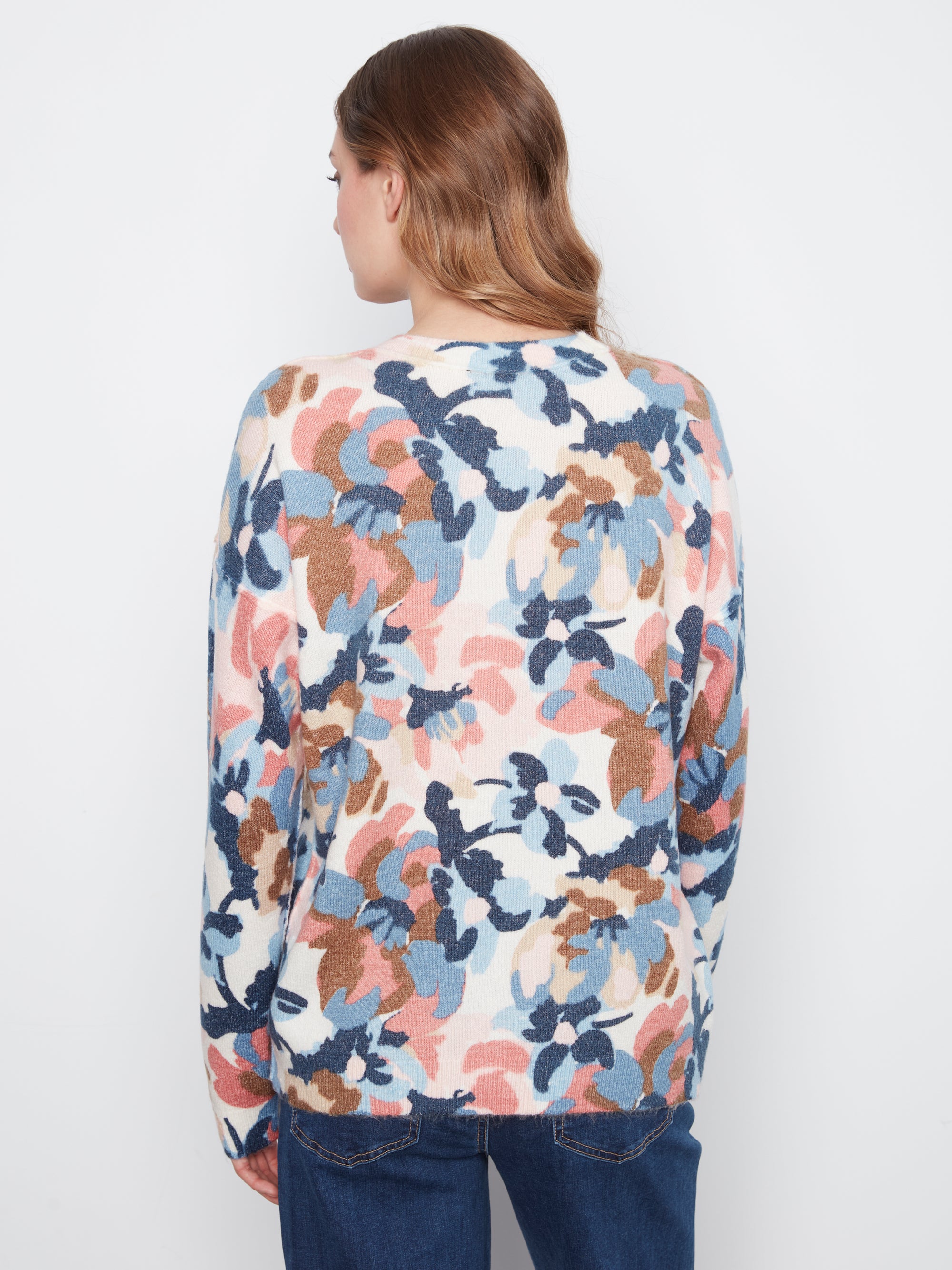L/S PULLOVER SWEATER | REVERSIBLE PRINT: DREAM-Jackets & Sweaters-CHARLIE B-Coriander