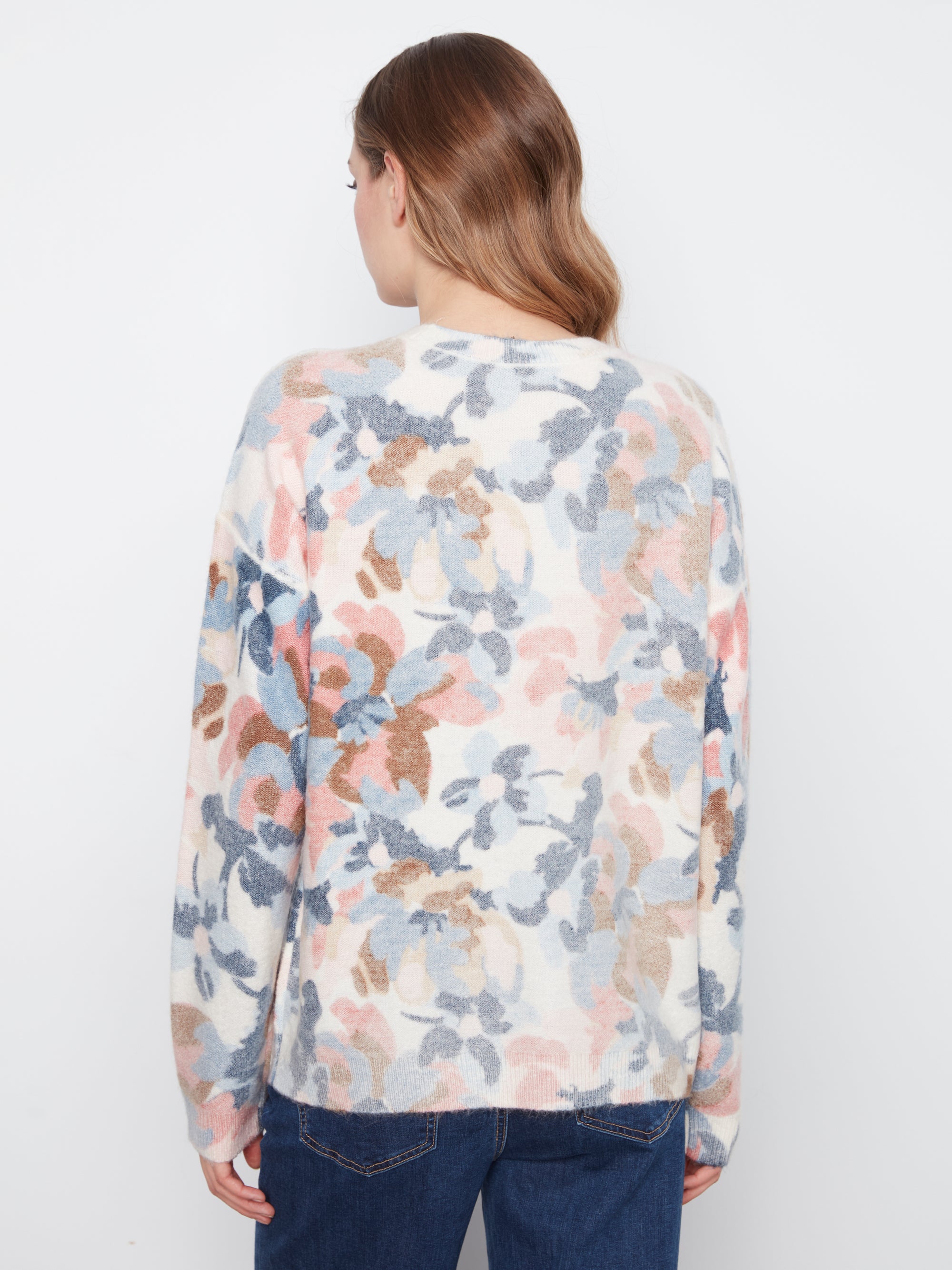 L/S PULLOVER SWEATER | REVERSIBLE PRINT: DREAM-Jackets & Sweaters-CHARLIE B-Coriander