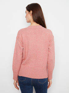 L/S PULLOVER SWEATER | V-NECK RIBBED-Jackets & Sweaters-CHARLIE B-Coriander