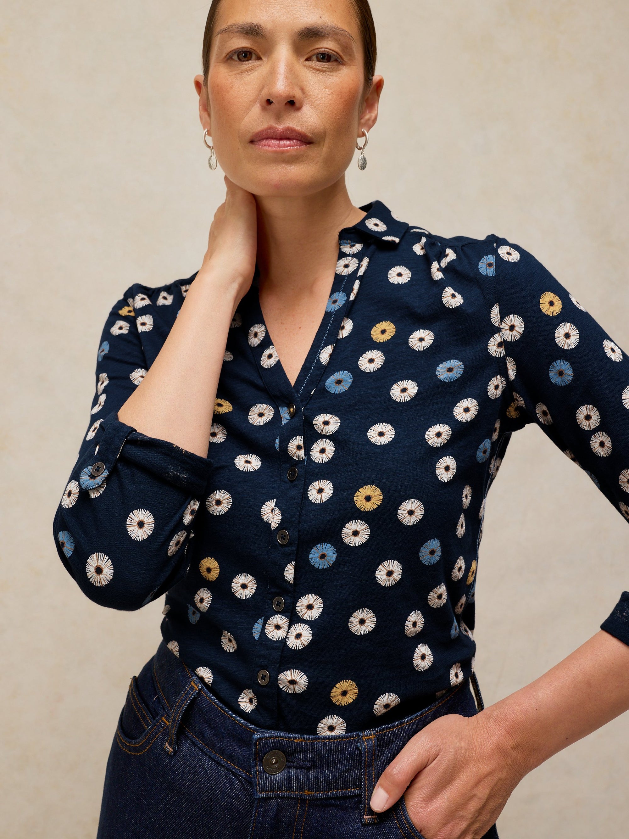 L/S SHIRT | ANNIE JERSEY-Tops-WHITE STUFF-Coriander