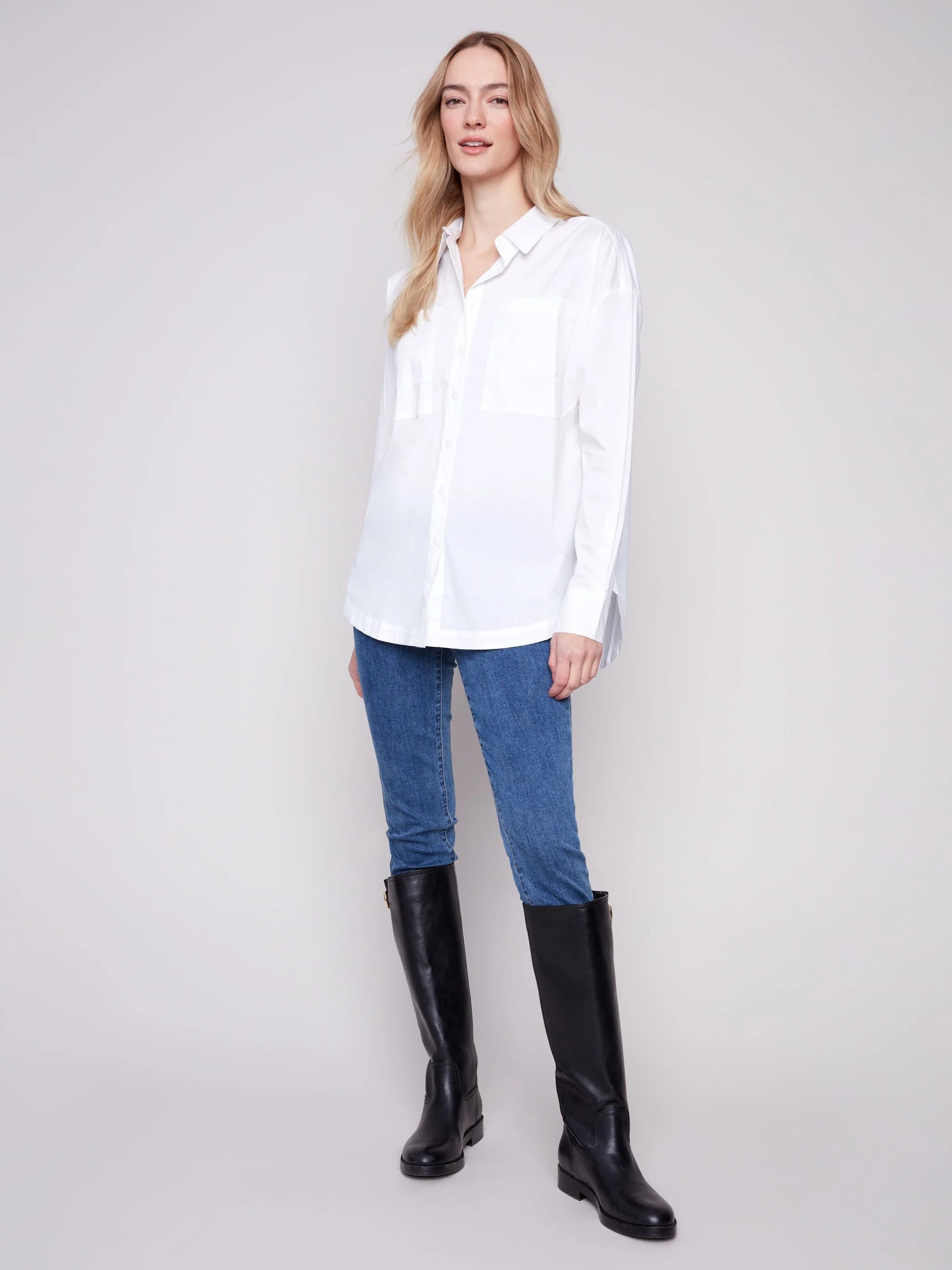 L/S SHIRT | CHEST POCKETS-Tops-CHARLIE B-Coriander