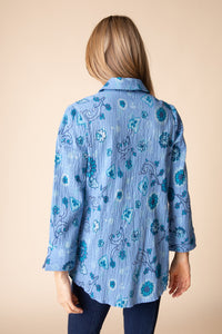 L/S SHIRT | SHAPED CRINKLE-Tops-HABITAT-Coriander