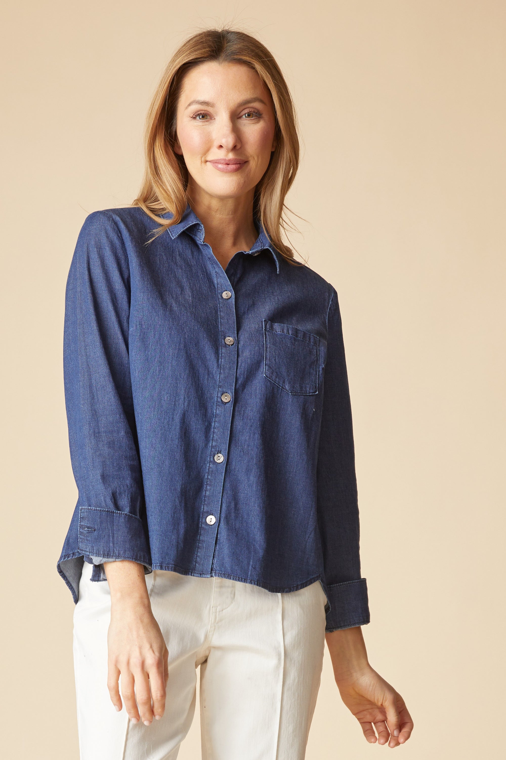 L/S SHIRT | SHAPED HEM