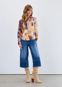 L/S SHIRT | SPLIT NECK: MELANIE-Tops-FRENCH DRESSING JEANS-Coriander