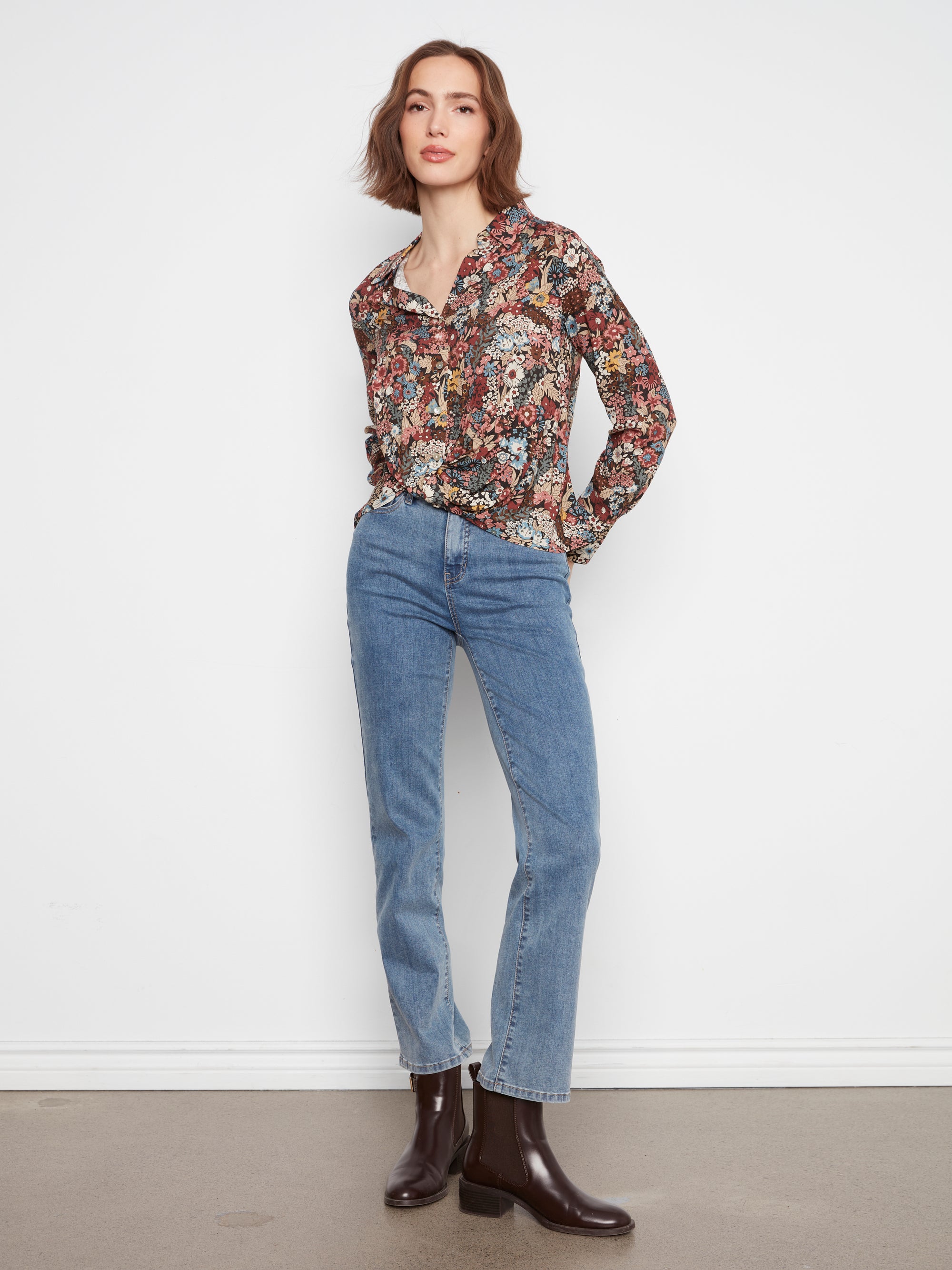 L/S SHIRT | TWISTED FRONT: AZALEA