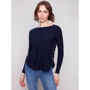 L/S SWEATER | BOAT NECK-Jackets & Sweaters-CHARLIE B-Coriander