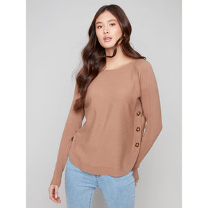 L/S SWEATER | BOAT NECK-Jackets & Sweaters-CHARLIE B-Coriander