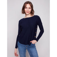 L/S SWEATER | BOAT NECK-Jackets & Sweaters-CHARLIE B-XSMALL-NAVY-Coriander