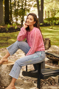 L/S SWEATER | GARMENT DYE-Jackets & Sweaters-FRENCH DRESSING JEANS-XSMALL-FUSCHIA-Coriander